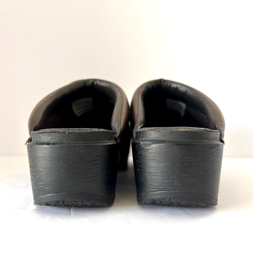 LL Bean Clog Shoe Mule Braided Leather Poetcore Scandigirl Brown Size 39 US 7.5 - Picture 8 of 11